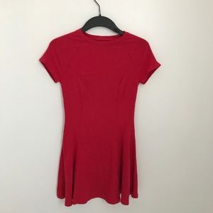 Urban Outfitters BDG Ribbed Red Skater Dress
